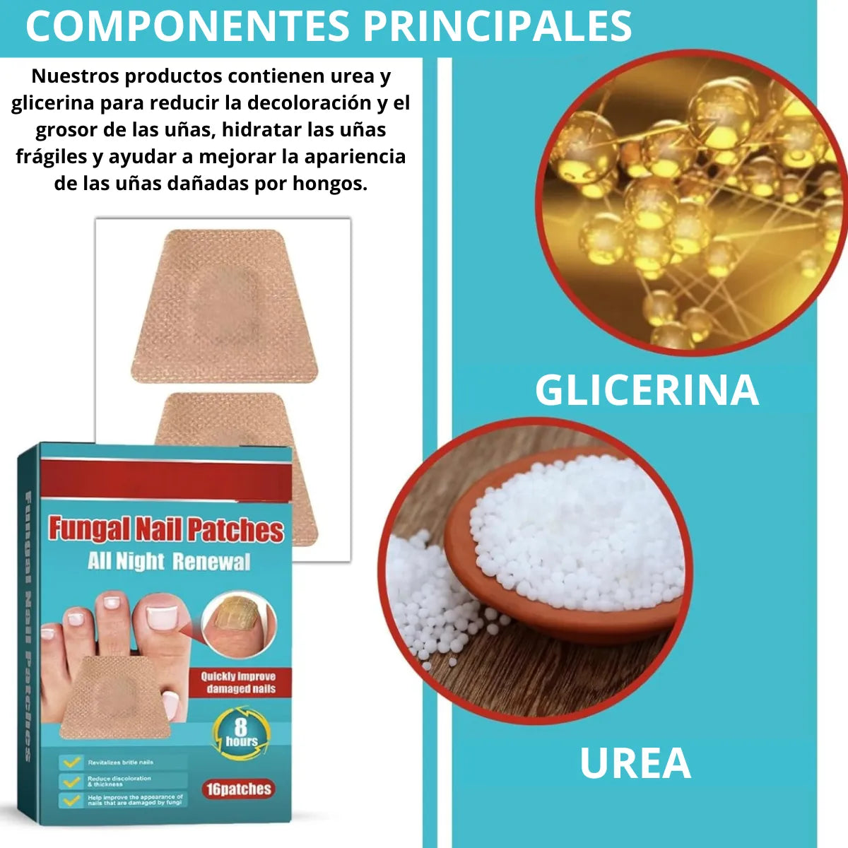 NailRenew™ Parche Antihongos - 48 unidades (Lleva 3 Paga 1)