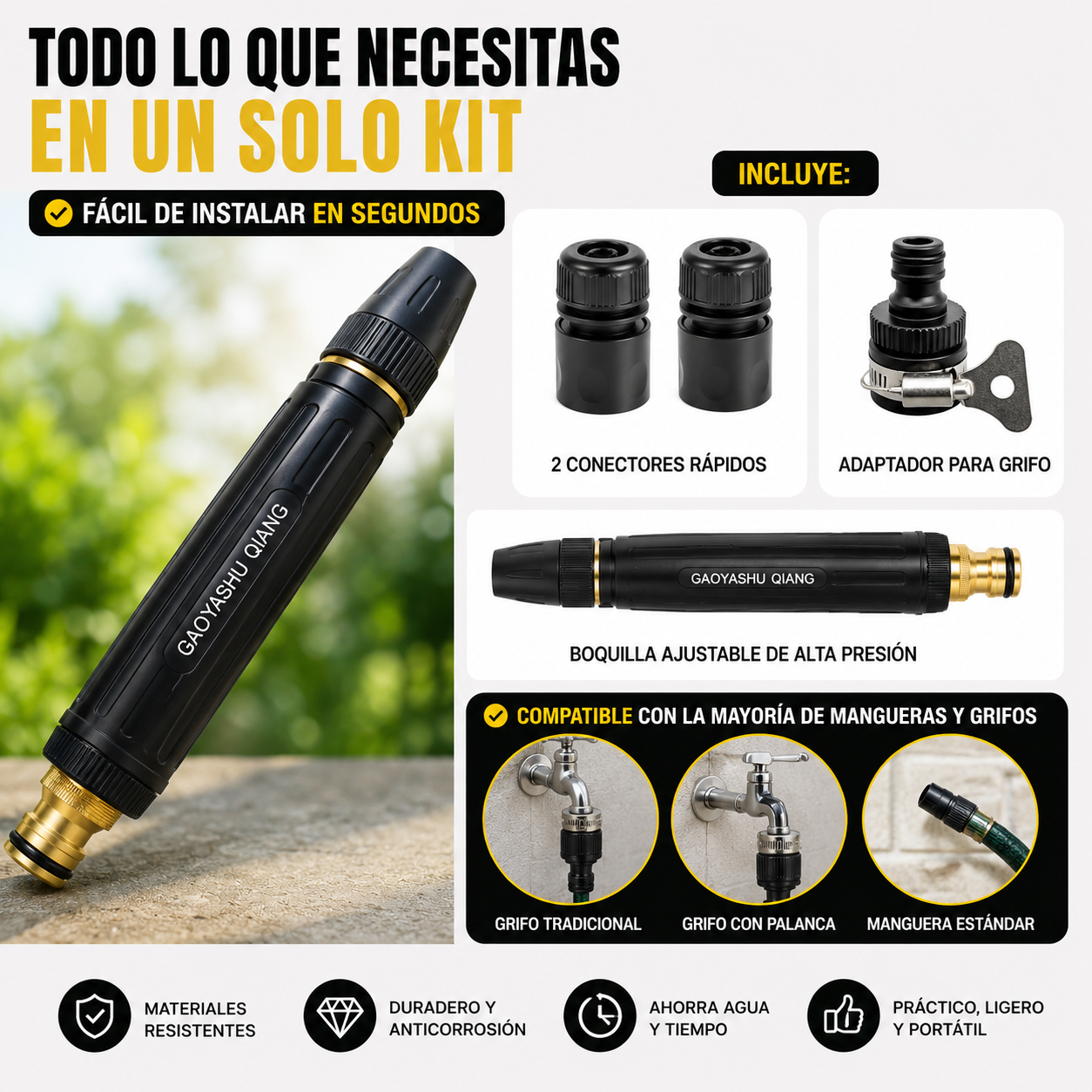 Gaoy ANG - Boquilla de alta presion ajustable