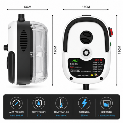 VapoMax™ Limpiador de Vapor a Presion 2500w Portatil