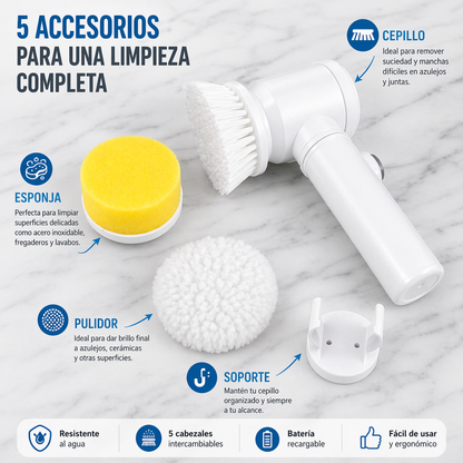 Cepillo de Limpieza Electrico 5 en 1