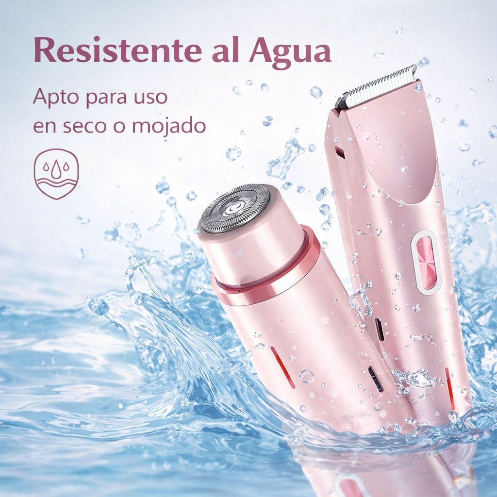 Depiladora Eléctrica Portátil 2 en 1 Recargable